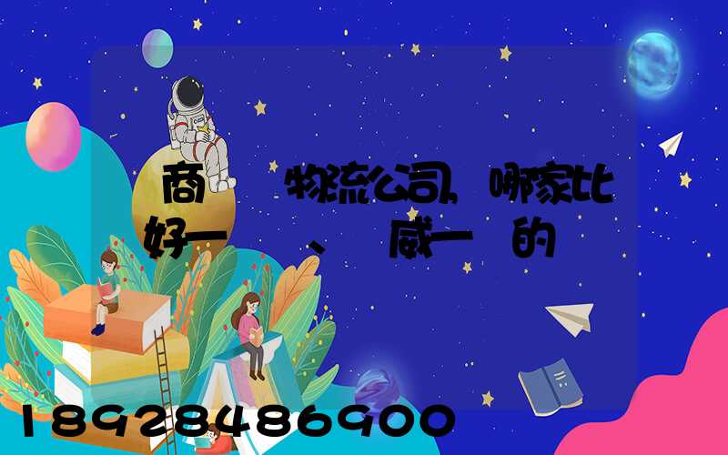 電商倉儲物流公司,哪家比較好一點、權威一點的